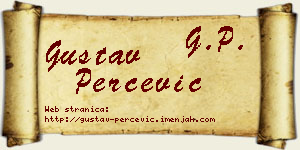 Gustav Perčević vizit kartica